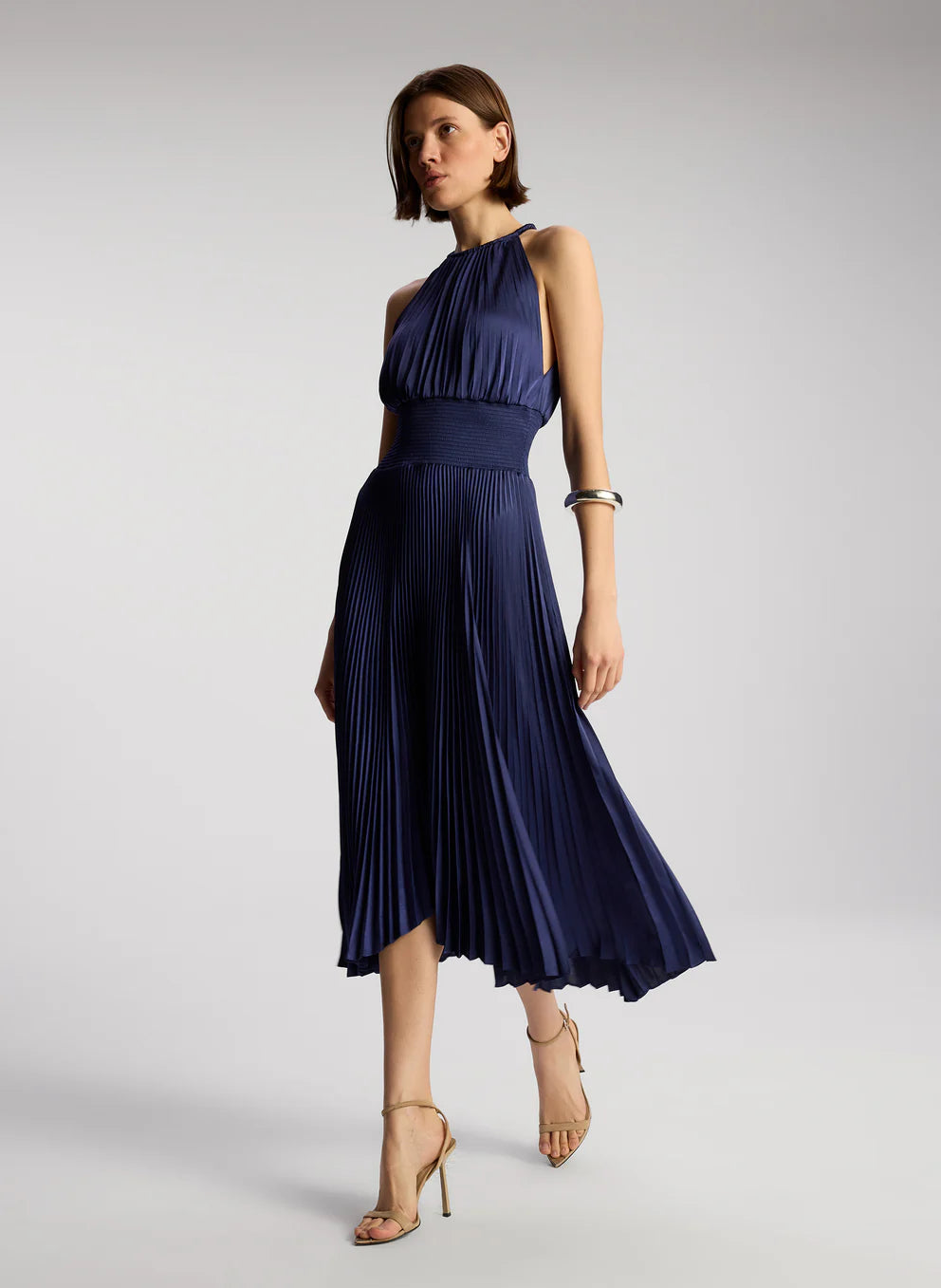 Renzo II Pleated Midi Dress - Riviera by A.L.C — alternate view