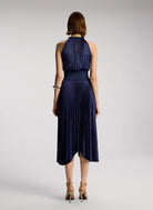 Renzo II Pleated Midi Dress - Riviera by A.L.C — view 5