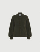 Oronte Bouclé Bomber Jacket - Khaki by Marella — view 5