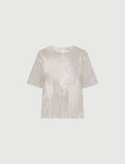 Lodola Rhinestone Mesh Shirt - Wool White by Marella — view 6