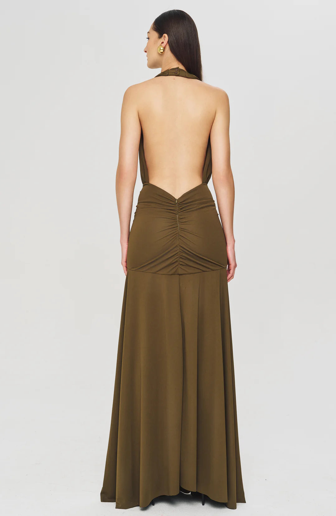 Labelle Dress - Olive by Ronny Kobo — view 3