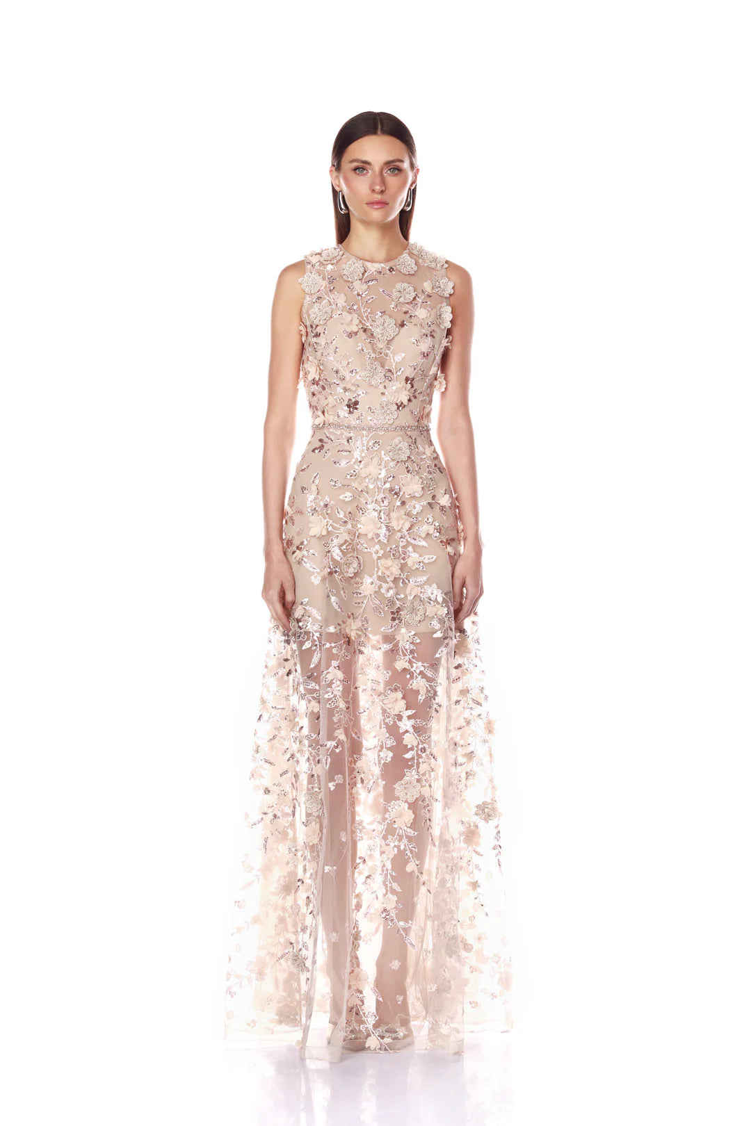 Arielle Floral Gown - Blush by Bronx And Banco | 25 South Boutiques