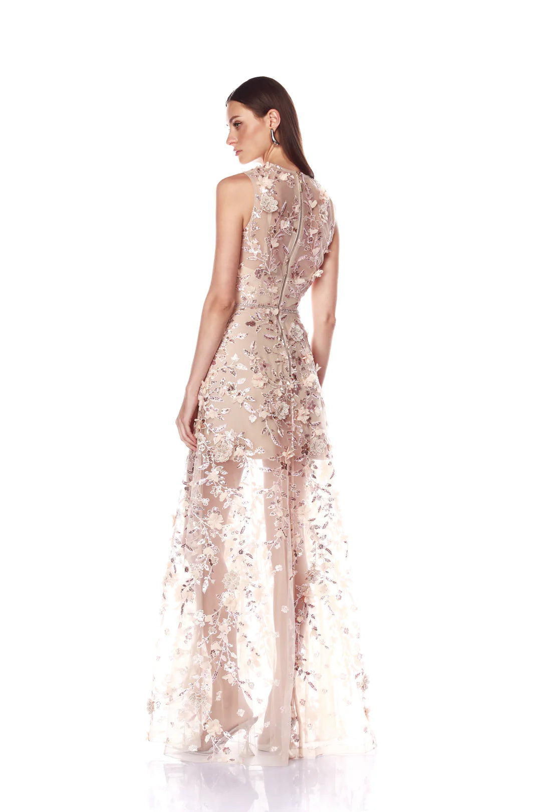 Arielle Floral Gown - Blush by Bronx And Banco — view 4