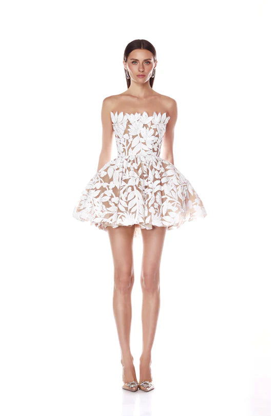 Chloe Strapless Mini Dress - White by Bronx And Banco | 25 South Boutiques