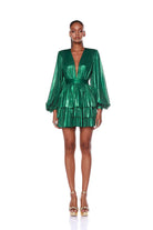 Bedouin Metallic Mini Dress - Green by Bronx And Banco | 25 South Boutiques