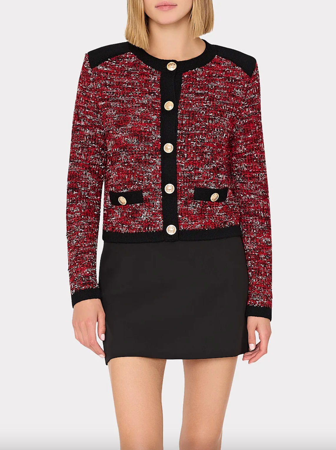 Kelly Textured Knit Cardigan - Claret by Milly | 25 South Boutiques