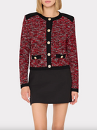 Kelly Textured Knit Cardigan - Claret by Milly | 25 South Boutiques
