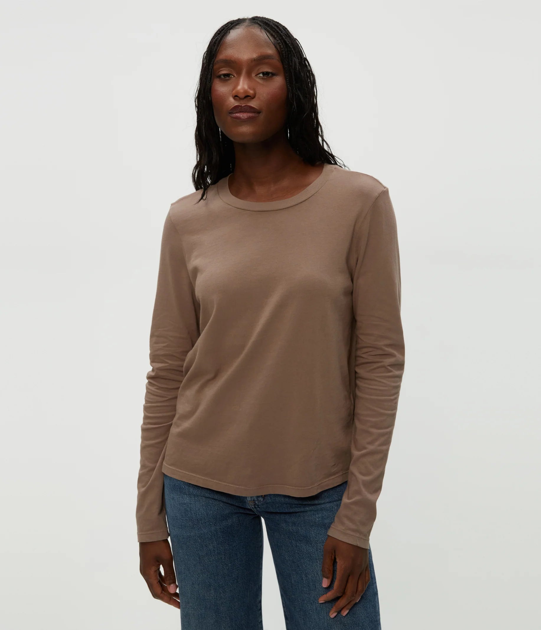 Clarissa Long Sleeve Top - Cobblestone by Michael Stars | 25 South Boutiques