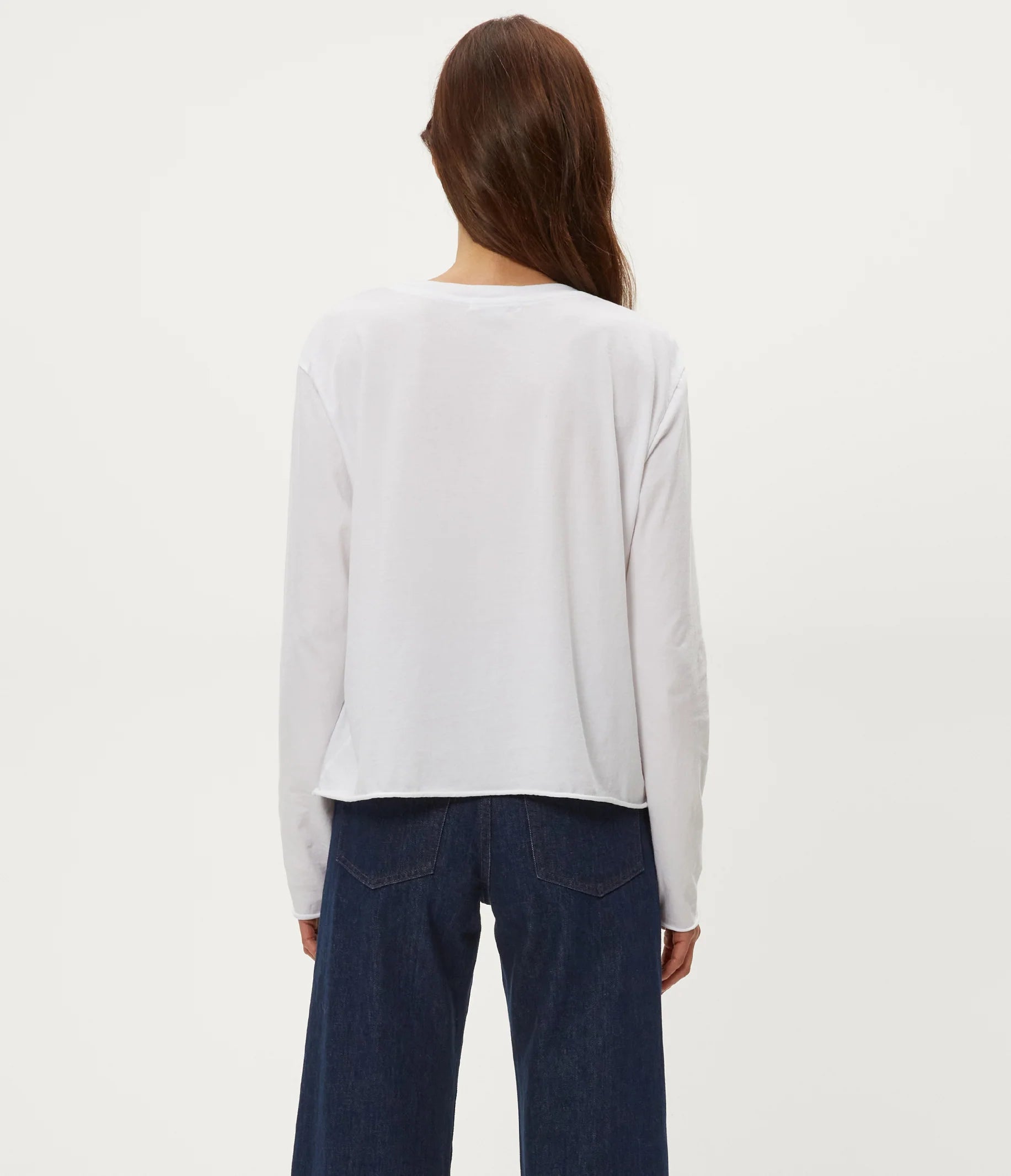 Aiko Crewneck Long Sleeve Tee - White by Michael Stars — view 3