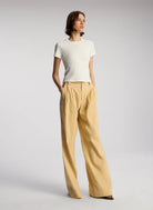 Paloma Cotton Rib Baby Tee - White by A.L.C — view 3