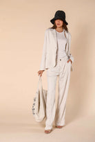 Straight Chino Pants - Linen Stucco by Masons | 25 South Boutiques