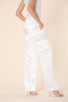 Victoria Satin Cargo Pant - Cream by Masons — view 5