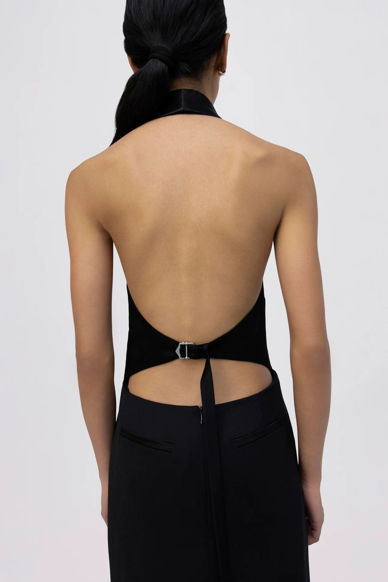 Janice Tuxedo Gown - Black by Jonathan Simkhai — view 4