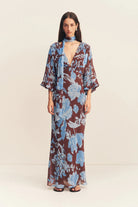 Olson Plunge Balloon Sleeve Maxi Dress - Arcadian Floral by Shona Joy | 25 South Boutiques