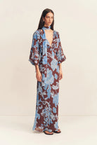 Olson Plunge Balloon Sleeve Maxi Dress - Arcadian Floral by Shona Joy — alternate view