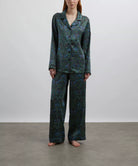 Liberty London Relaxed Silk-Satin Pyjama Set - Peacock Manor