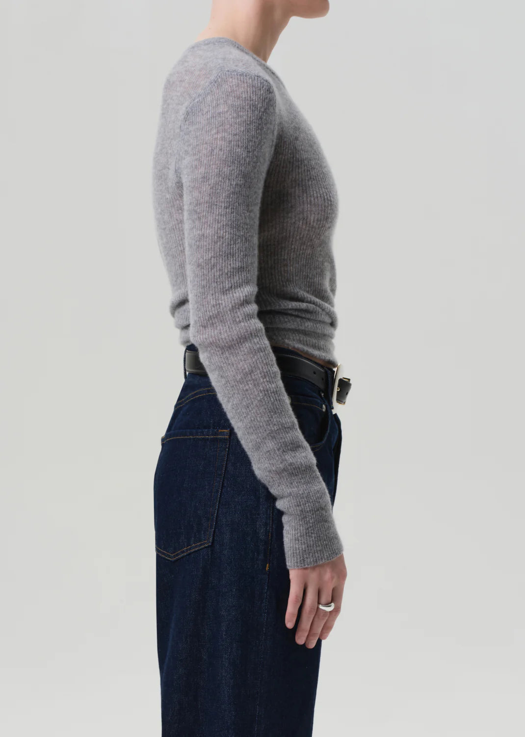 Alessia Crewneck Sweater - Dark Heather Grey by Citizens of Humanity — alternate view