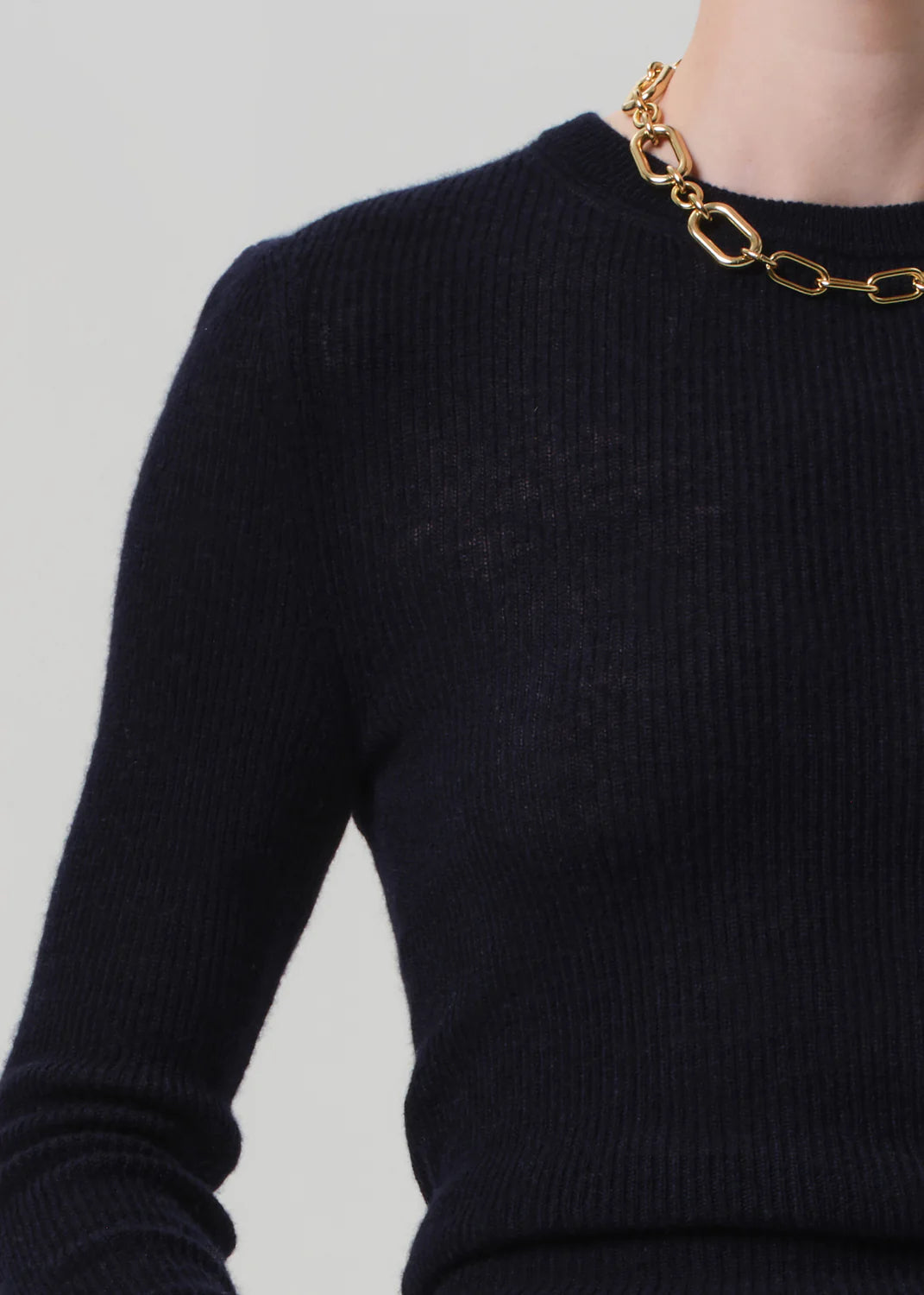 Alessia Crewneck Sweater - Navy by Citizens of Humanity — view 4
