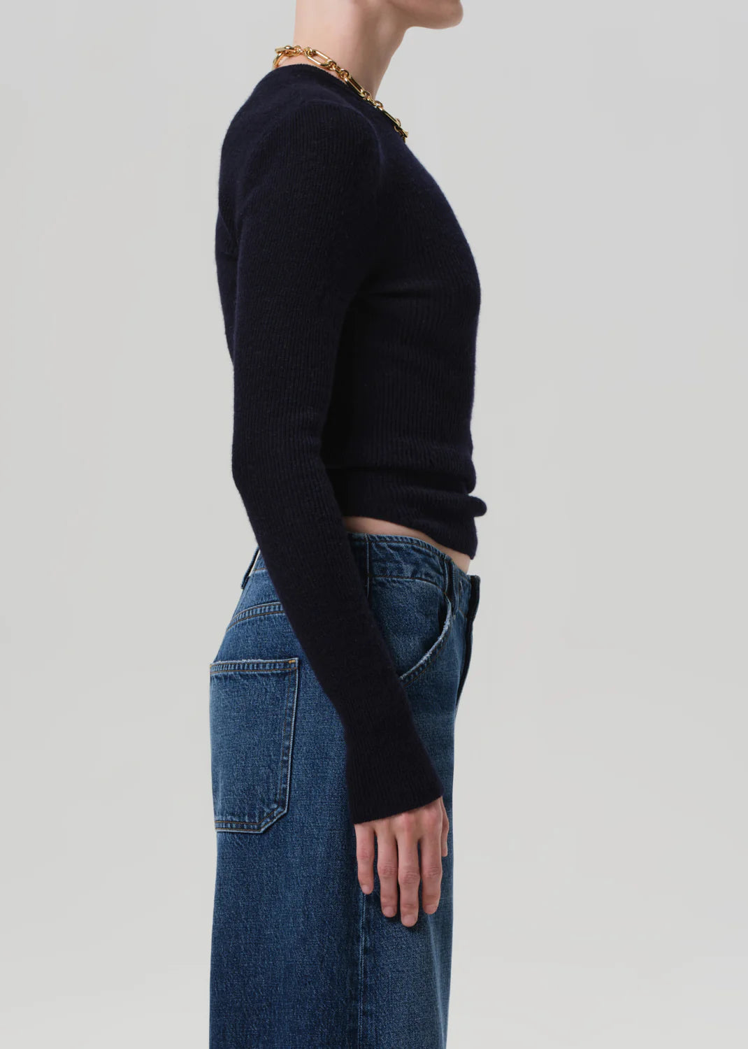 Alessia Crewneck Sweater - Navy by Citizens of Humanity — alternate view