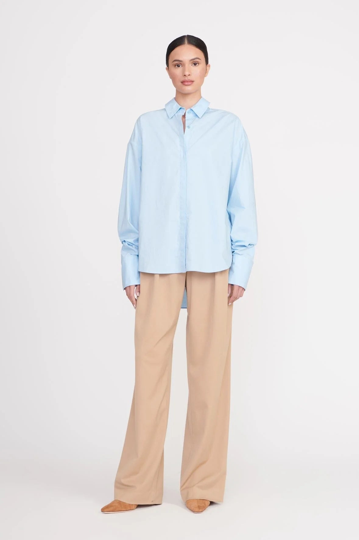 Colton Shirt - French Blue by STAUD — view 3