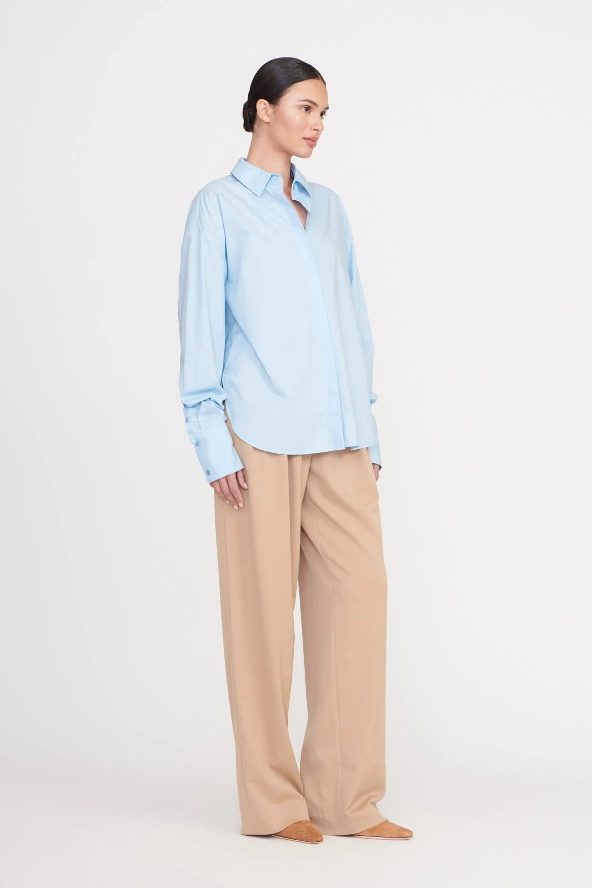 Colton Shirt - French Blue by STAUD — view 4