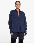 Colton Shirt - Navy Stripe by STAUD | 25 South Boutiques