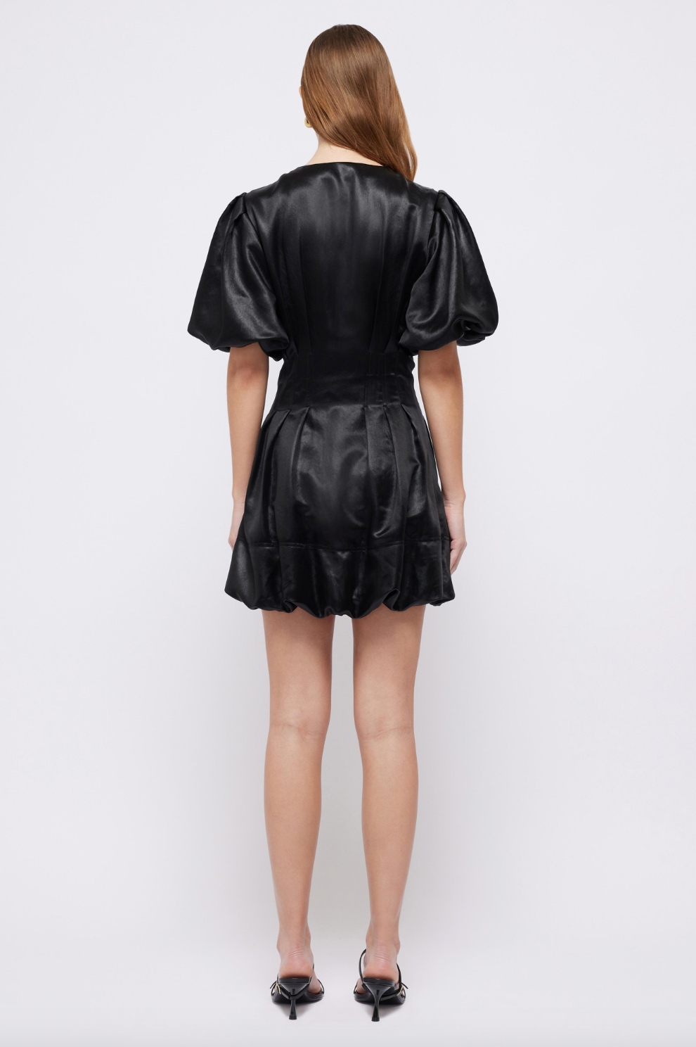 Luisa Bubble Mini Dress - Black by Jonathan Simkhai — view 3