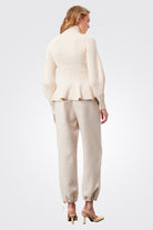 Susanna Peplum Polo - Ivory by Jonathan Simkhai — view 4
