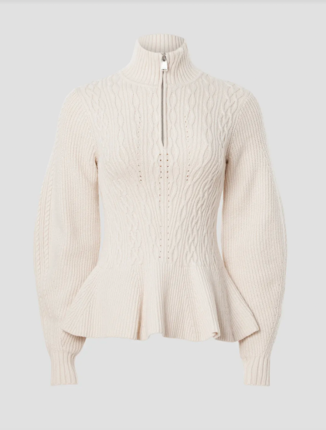 Susanna Peplum Polo - Ivory by Jonathan Simkhai — view 5