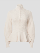 Susanna Peplum Polo - Ivory by Jonathan Simkhai — view 5