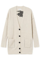 Bouclé Woven Detail Cardigan - Cream Multi by Sita Murt — view 4