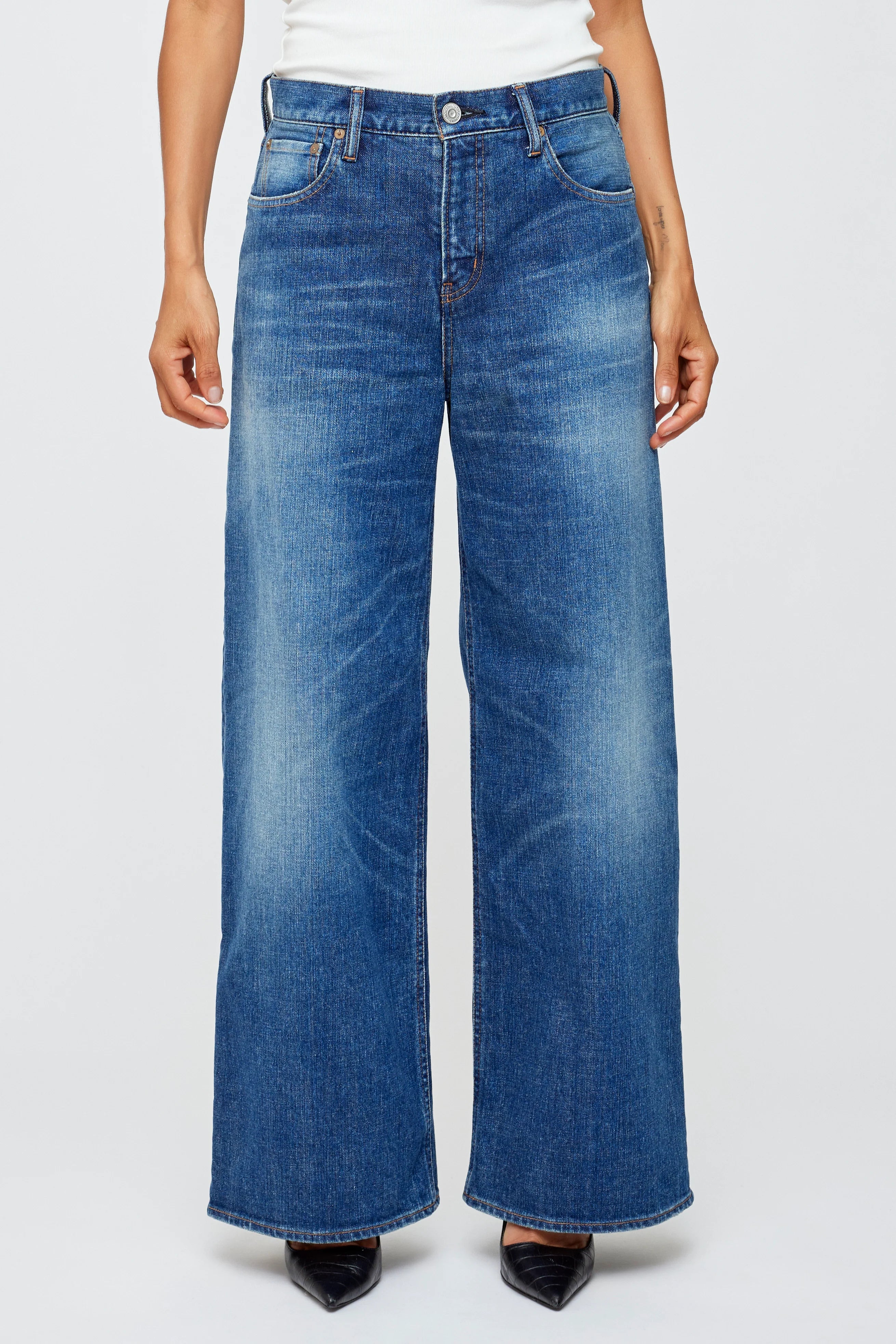 Andalusia Super Wide Pants - Blue by Moussy | 25 South Boutiques