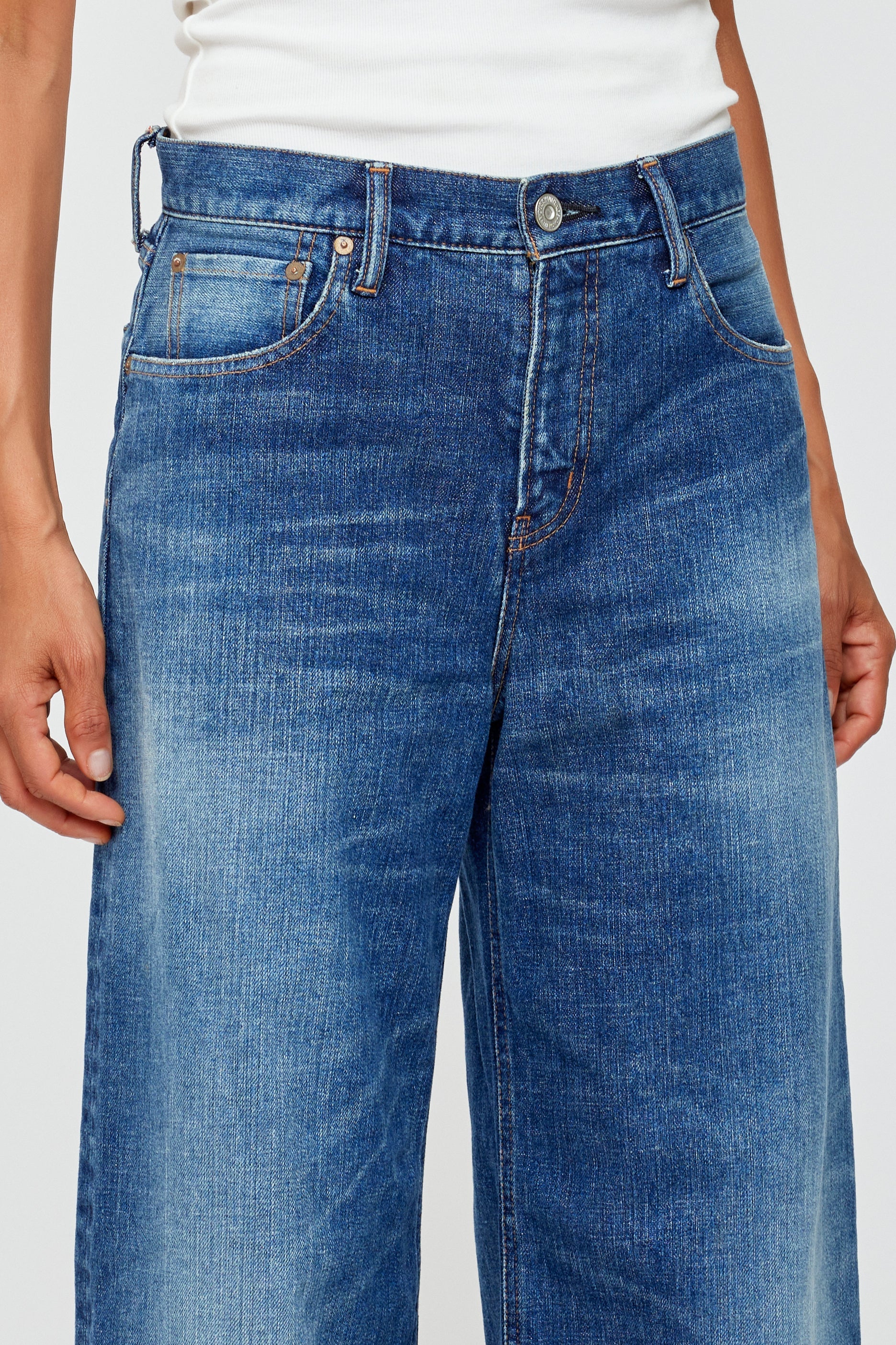 Andalusia Super Wide Pants - Blue by Moussy — view 4