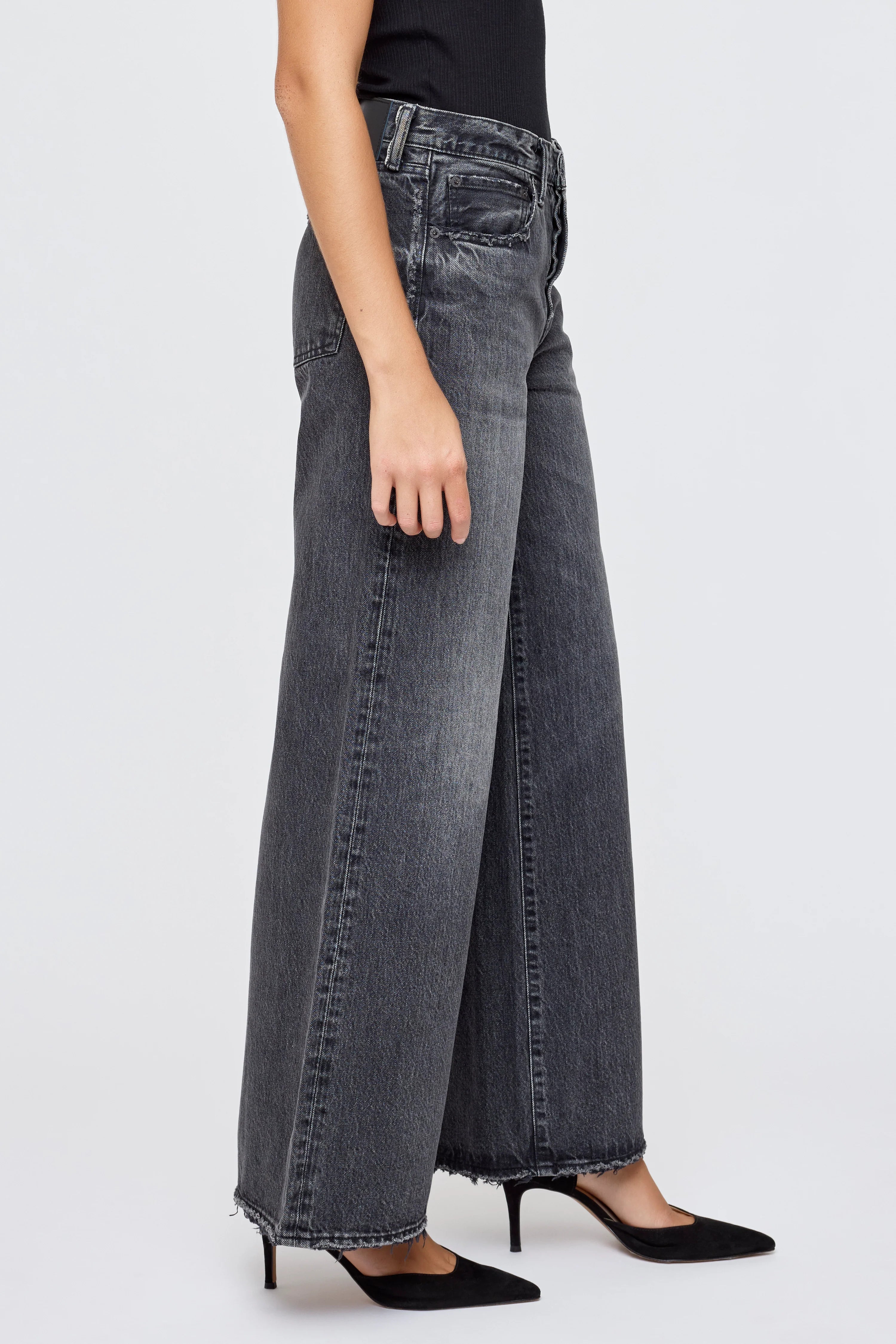 Bowden Straight Baggy - Light Black by Moussy — alternate view