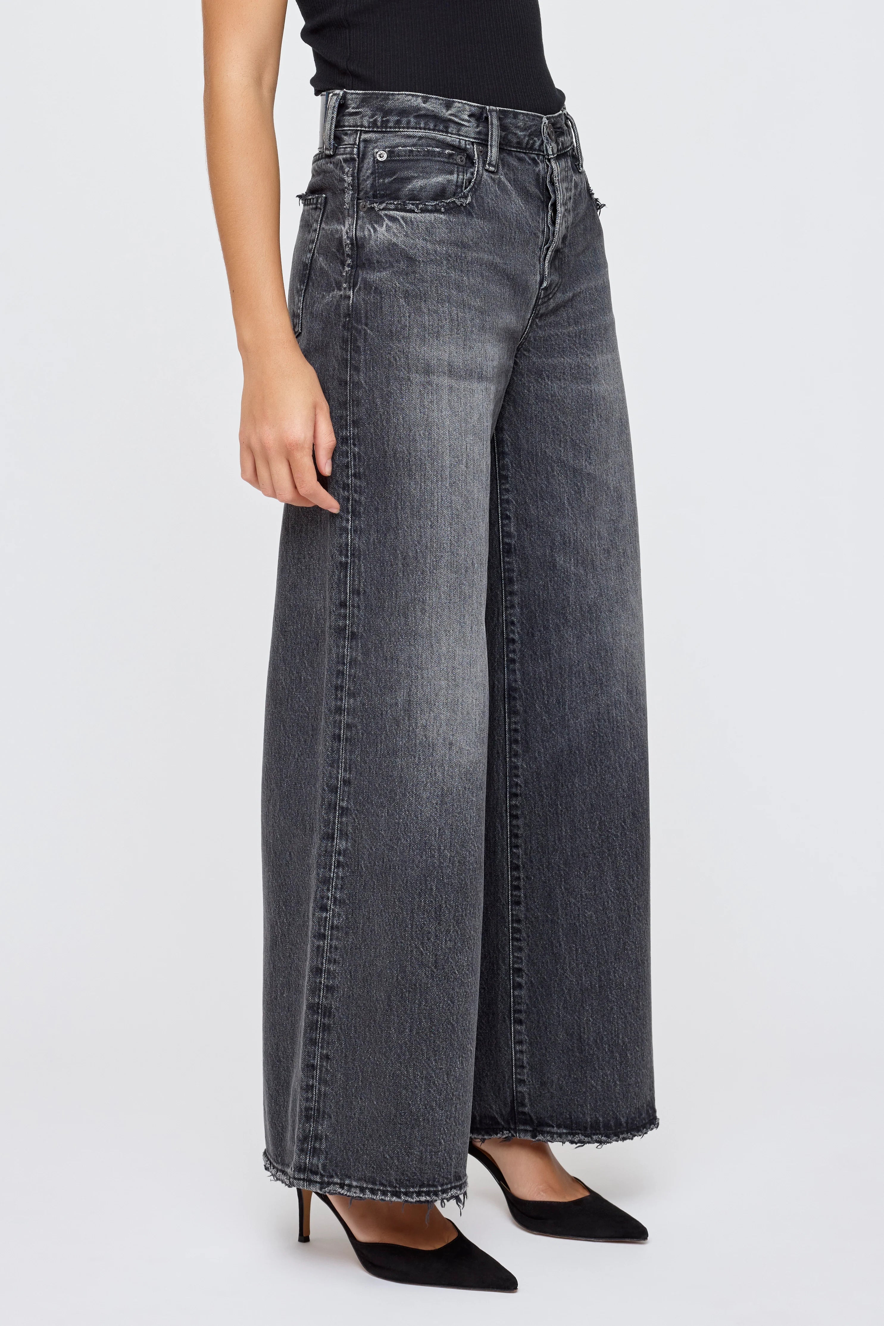 Bowden Straight Baggy - Light Black by Moussy — view 3