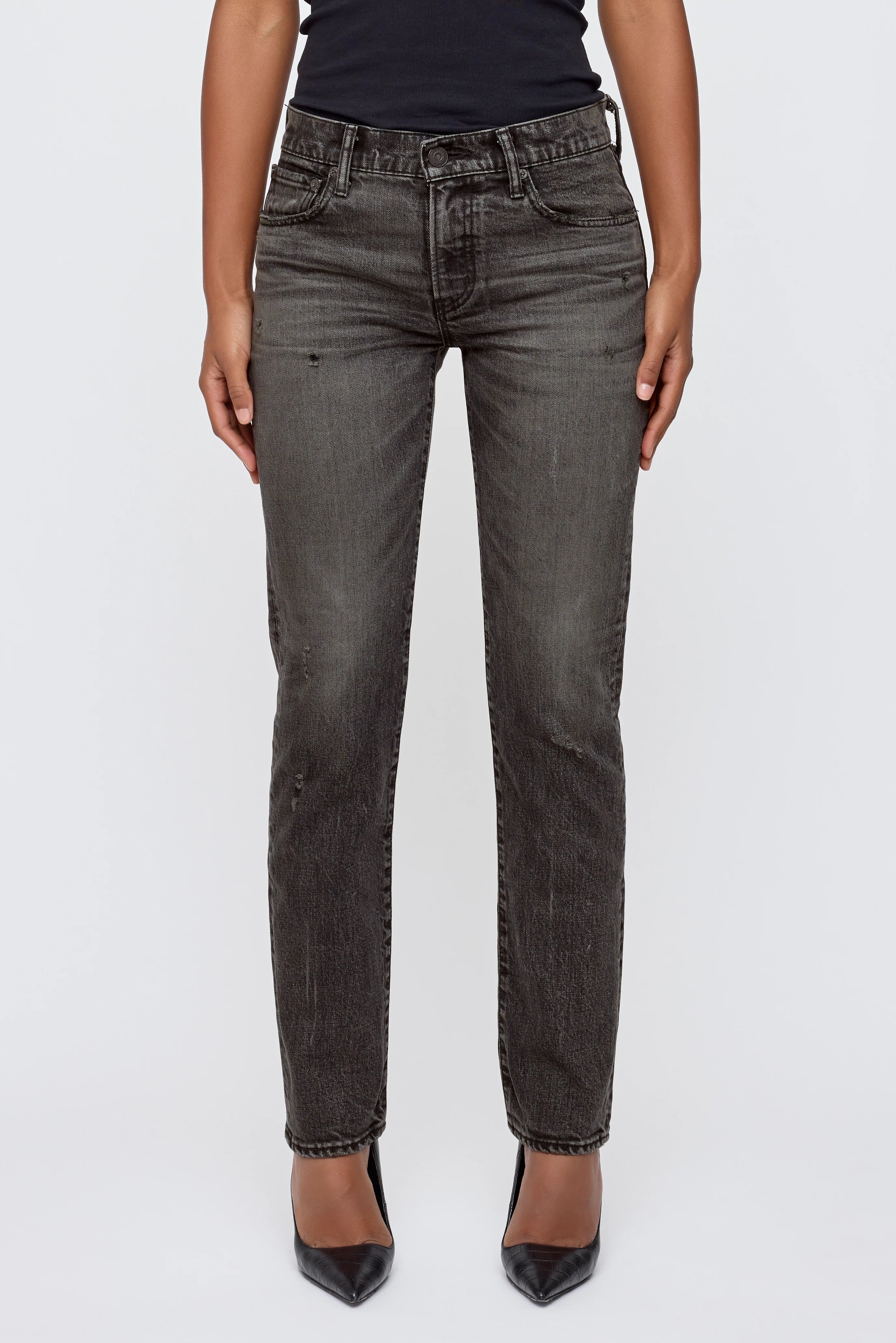 Bellview Slim Straight - Black by Moussy | 25 South Boutiques