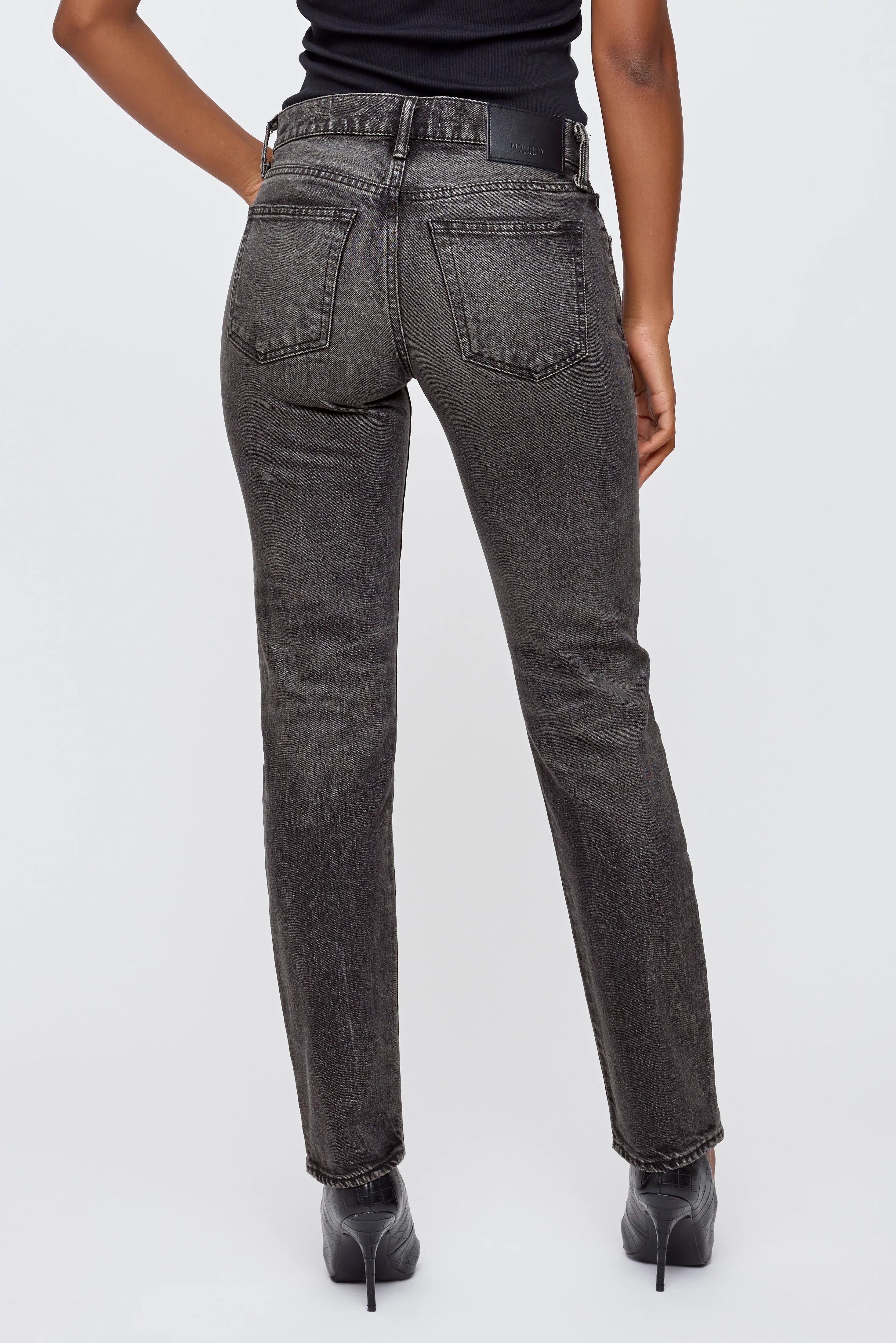Bellview Slim Straight - Black by Moussy — view 4