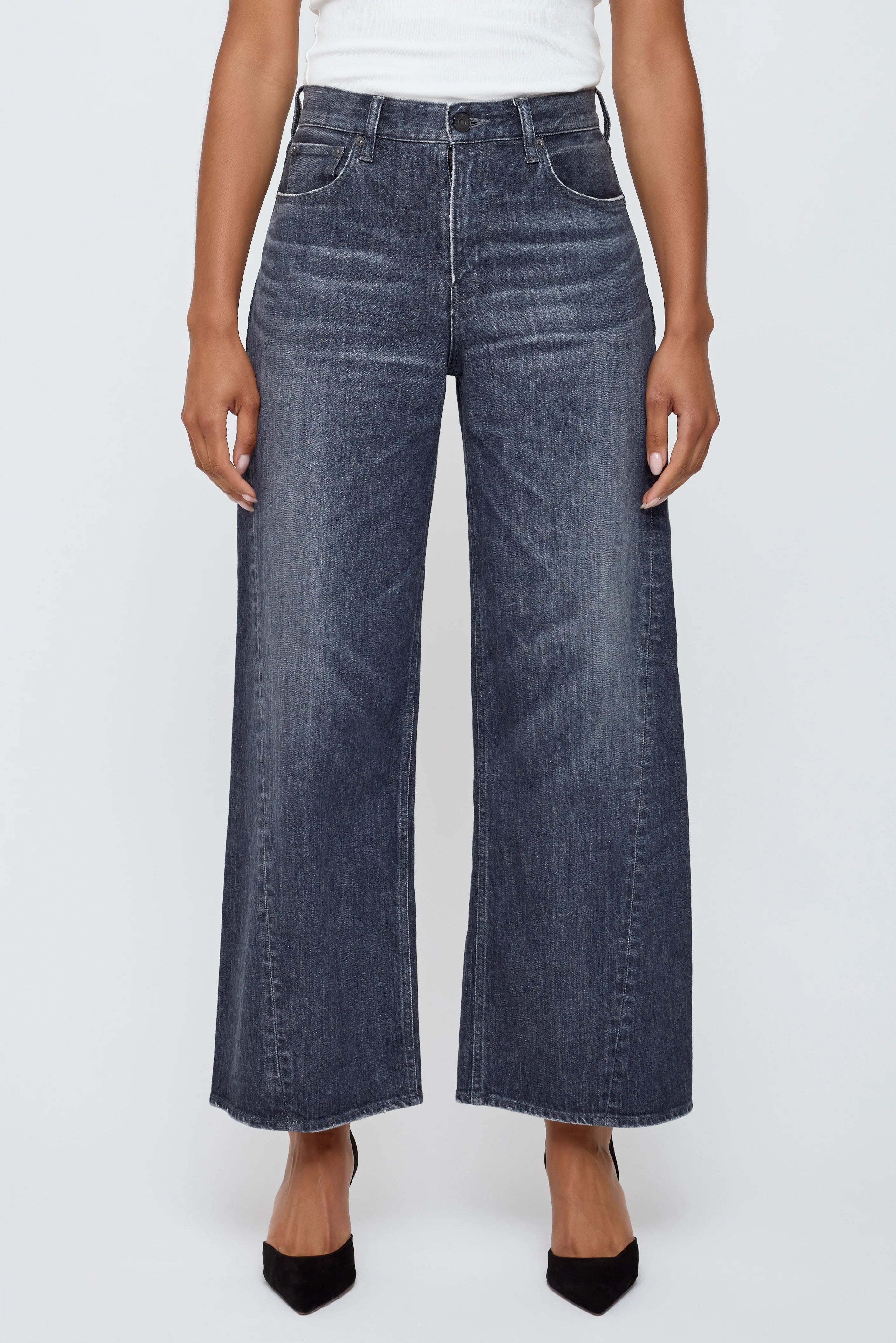 Pollard Twisted Wide Pants - Light Black by Moussy | 25 South Boutiques