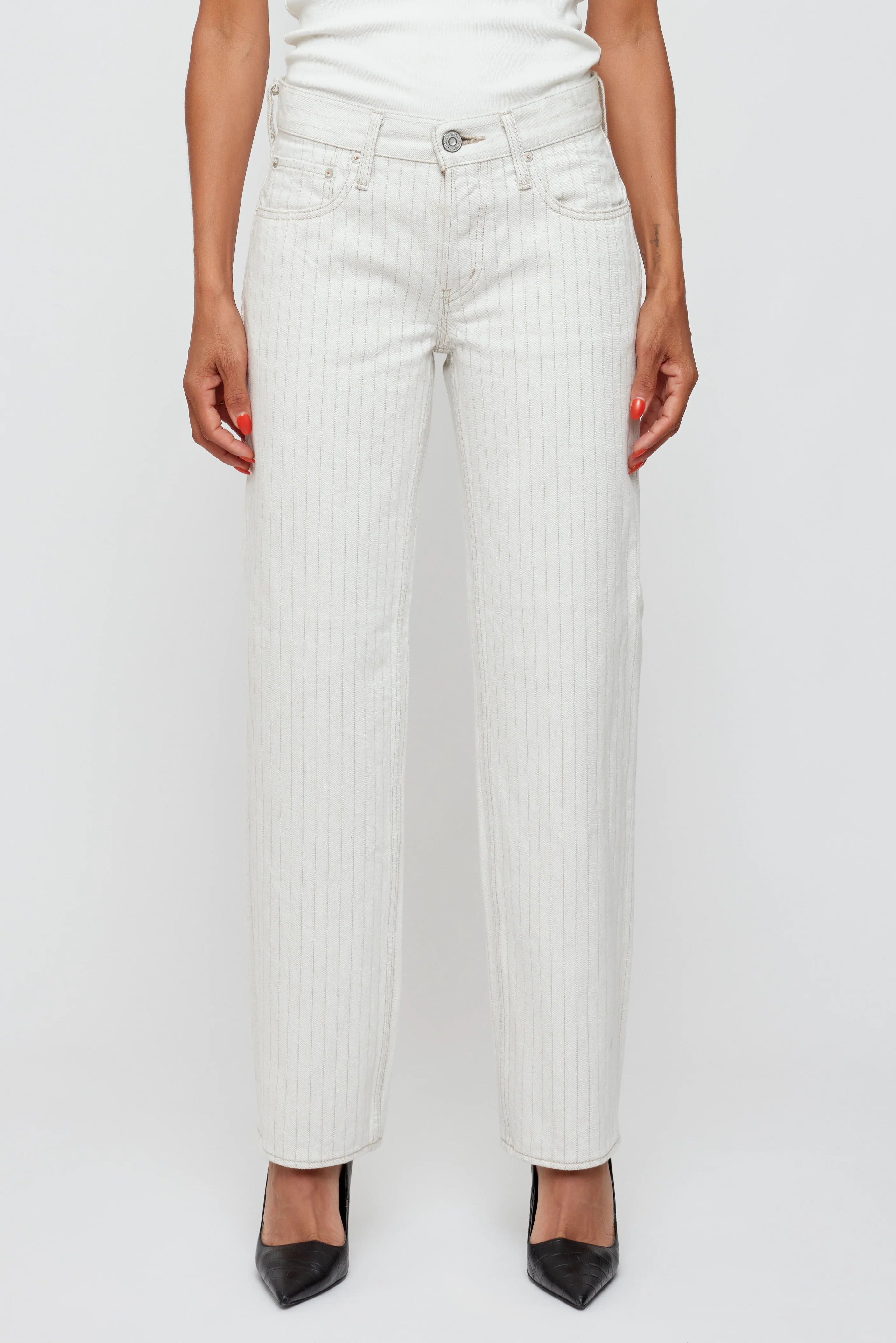 Elmora Low Rise Straight - Mix White by Moussy | 25 South Boutiques