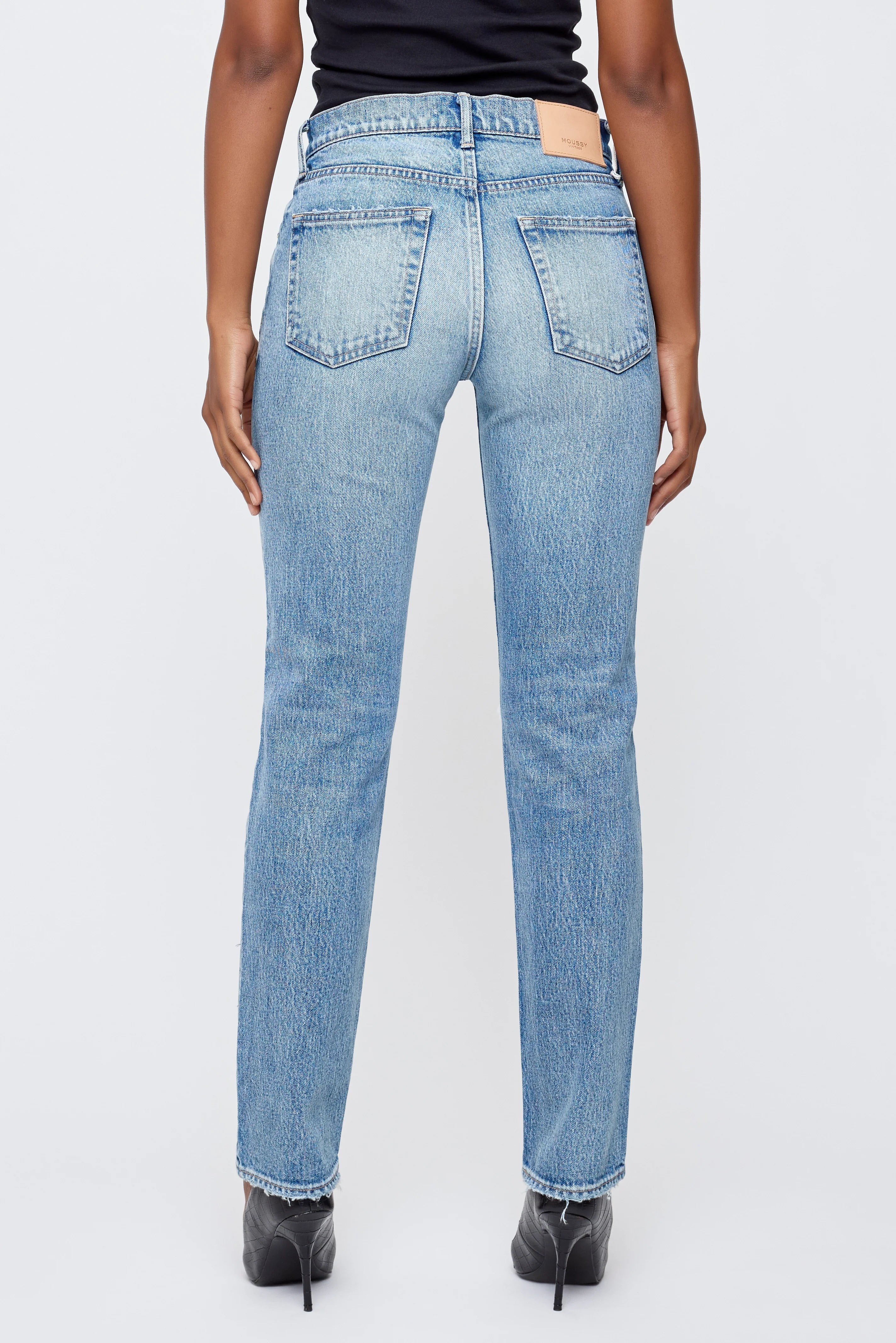 Deland Slim Straight - Light Blue by Moussy — alternate view