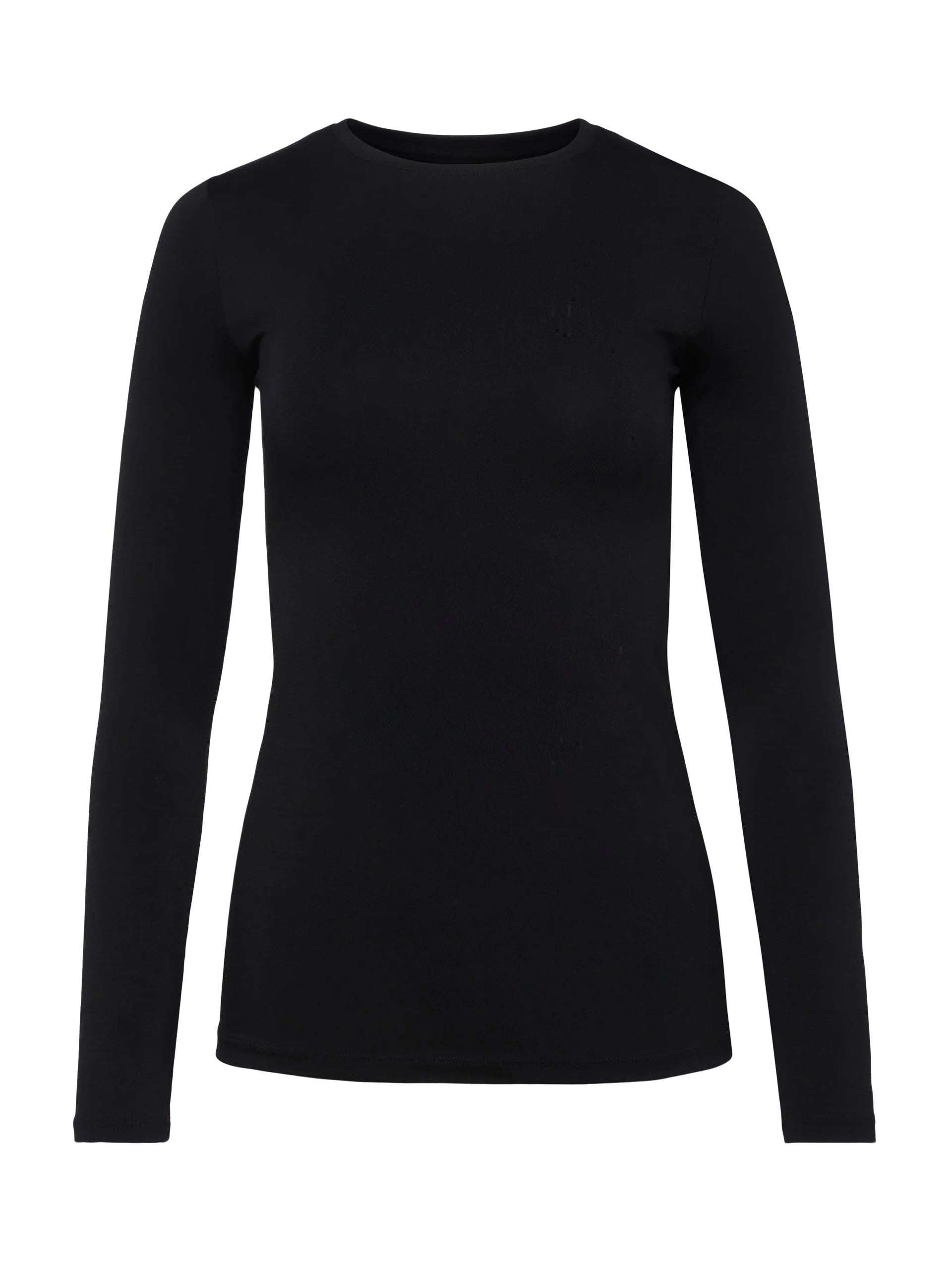 Tess Long Sleeve Tee - Black by L'agence — view 4