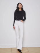 Tess Long Sleeve Tee - Black by L'agence — view 5