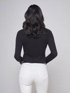 Tess Long Sleeve Tee - Black by L'agence — view 3