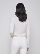 Tess Long Sleeve Tee - White by L'agence — view 3
