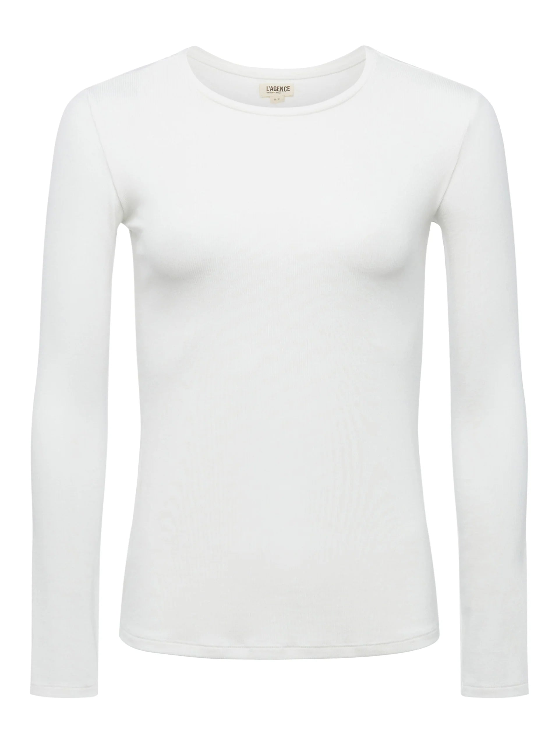 Tess Long Sleeve Tee - White by L'agence — view 4