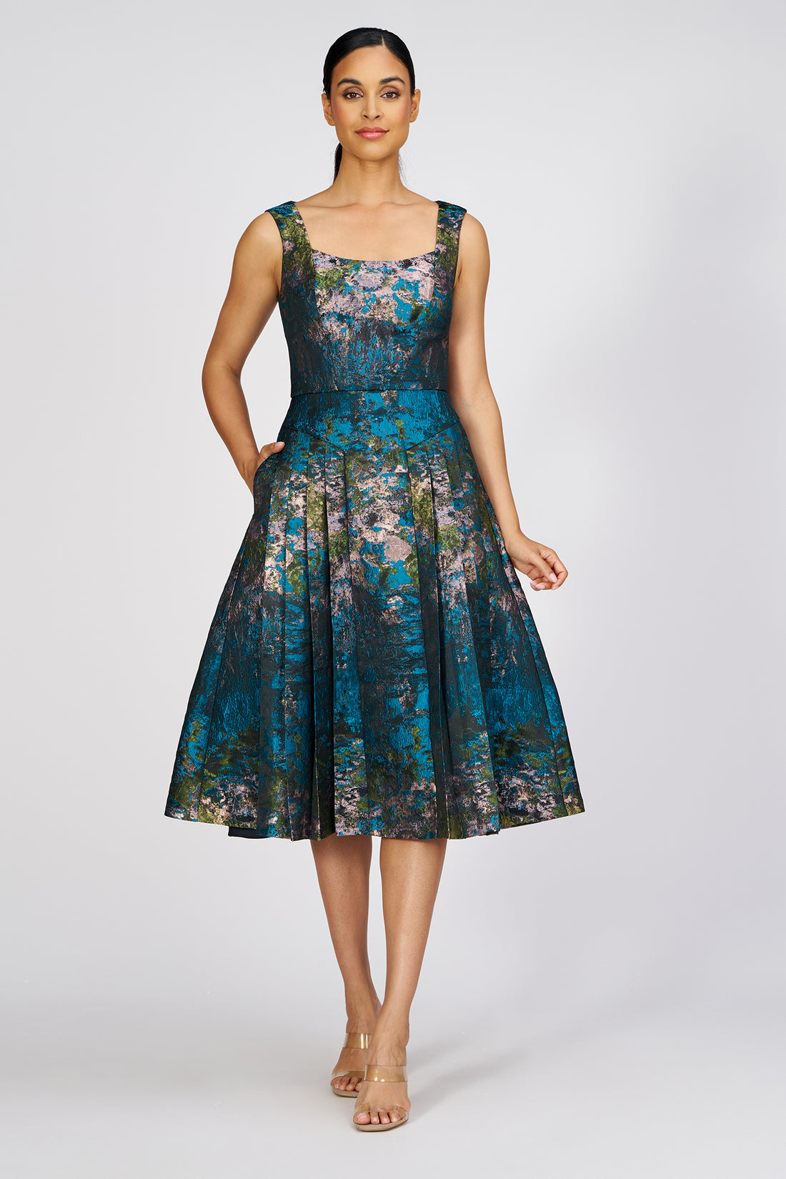 June Midi Dress - Blue Sea by Kay Unger | 25 South Boutiques