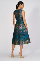 June Midi Dress - Blue Sea by Kay Unger — view 4
