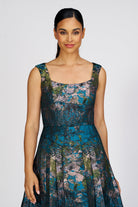 June Midi Dress - Blue Sea by Kay Unger — alternate view