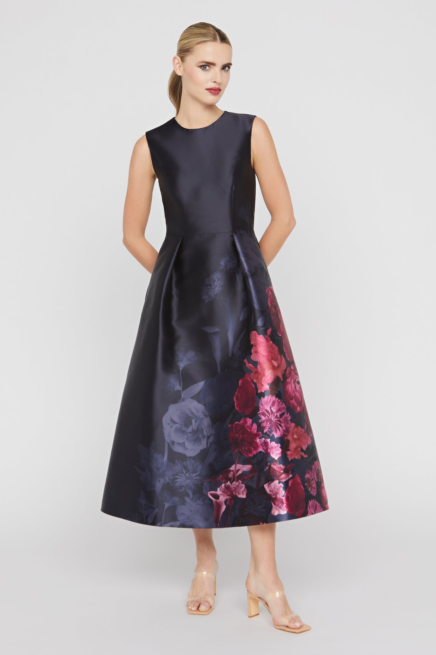Landon Tea Length Dress - Dark Twilight by Kay Unger | 25 South Boutiques