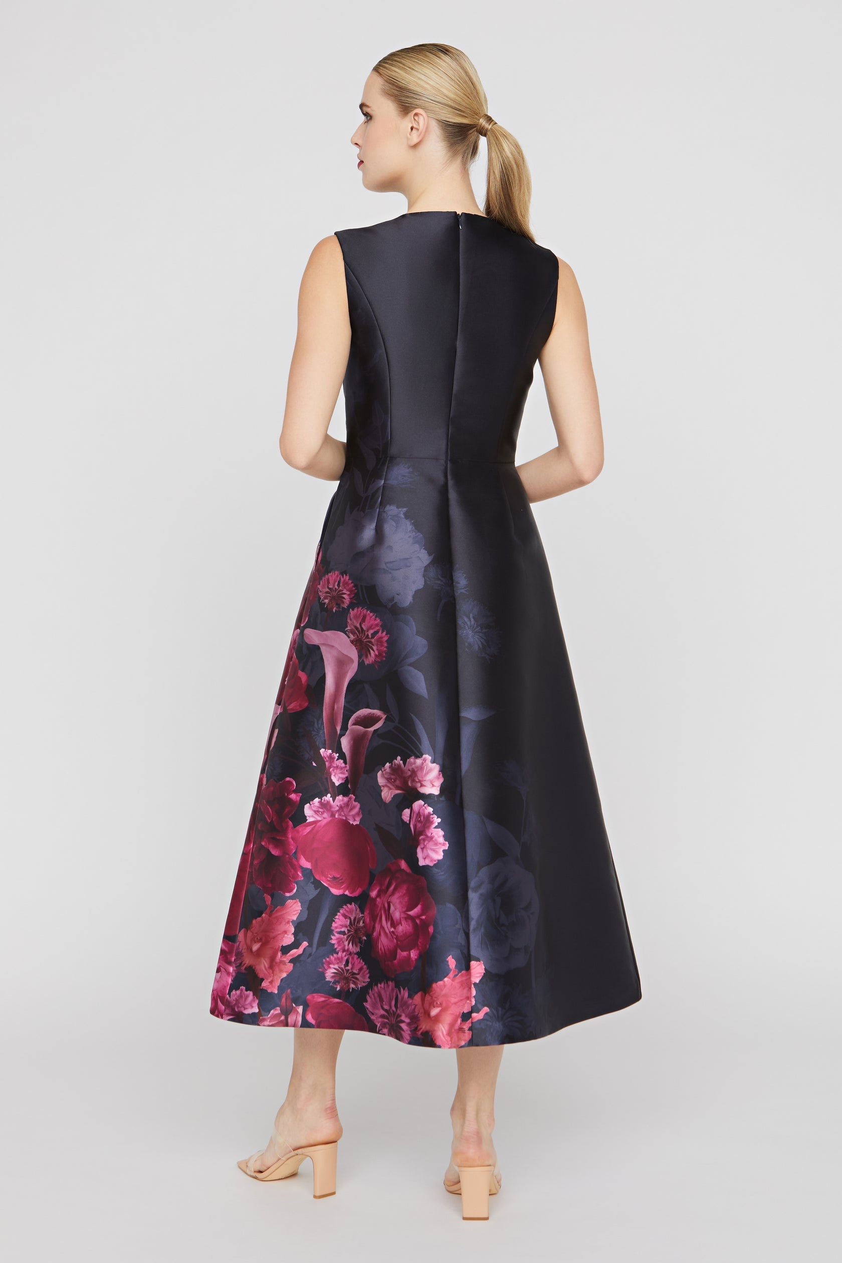 Landon Tea Length Dress - Dark Twilight by Kay Unger — view 3